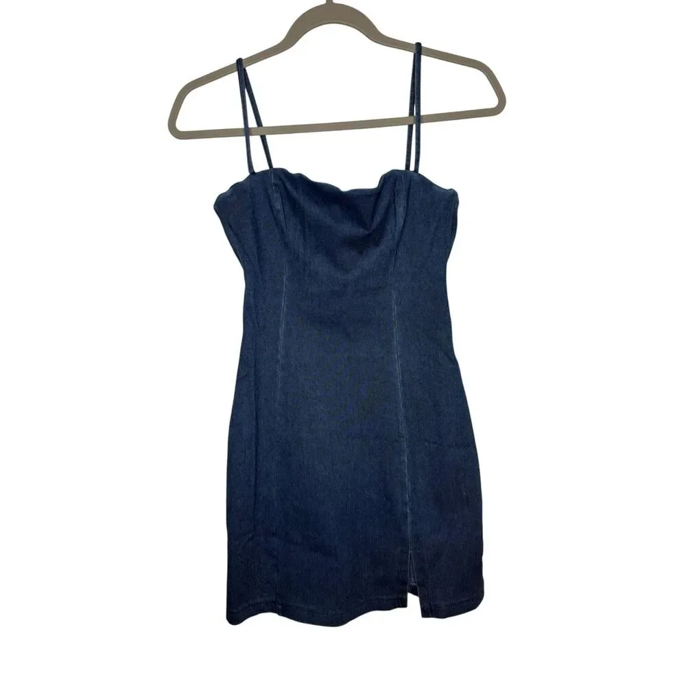 Susana Monaco Denim Mini Slip Dress Blue Size XS NWT